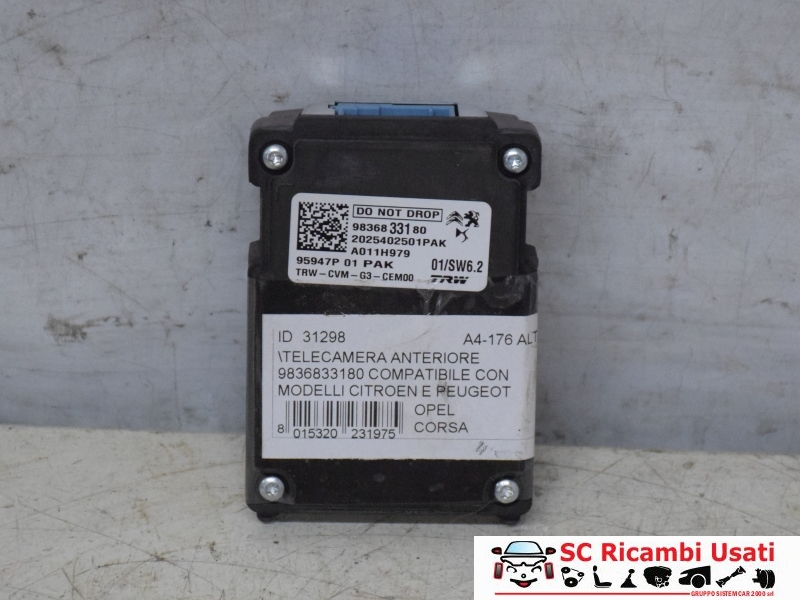 Telecamera Anteriore Opel Corsa F 9836833180 - 31298 Telecamera Anteriore Opel Corsa F 9836833180 - 31298