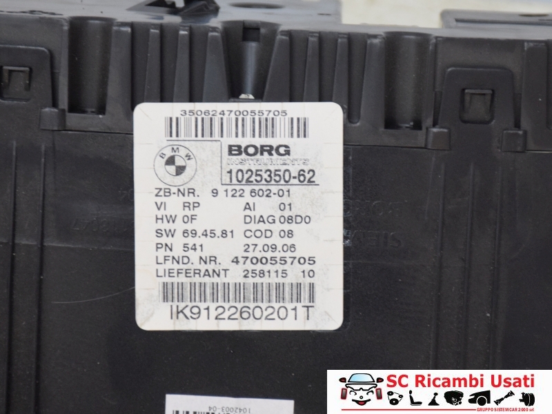 Quadro Strumenti Bmw Serie 3 E90 9122602 62109316127 - 26980