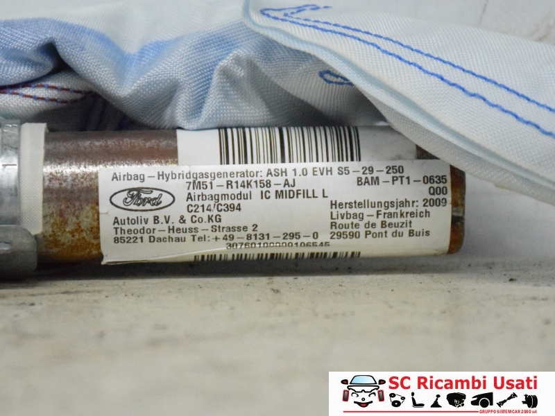 Airbag Tendina Laterale Sinistra Ford C Max 7M51R14K158AJ - 28240