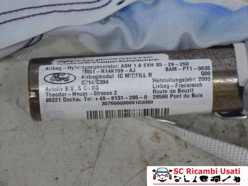 Airbag Tendina Laterale Destra Ford C Max 7M51R14K159AJ - 28241