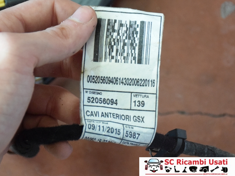 Cablaggio Vano Motore Fiat New Panda 1.3 Multijet 52056094 - 28722 Cablaggio Vano Motore Fiat New Panda 1.3 Multijet 52056094 - 28722