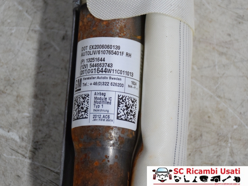 Airbag Tendina Laterale Destra Chevrolet Orlando 13251644 - 29359
