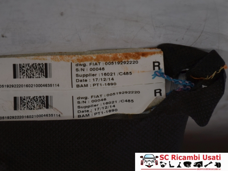 Airbag Sedile Destro Fiat New Panda 51929222 - 31492