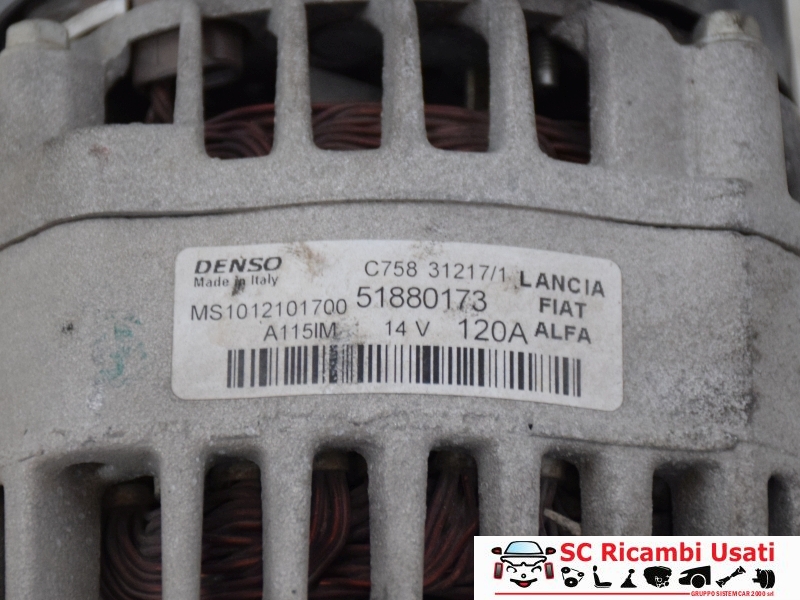 Alternatore Fiat Panda 1.3 Multijet 51880173 70.000 KM - 33120 Alternatore Fiat Panda 1.3 Multijet 51880173 70.000 KM - 33120