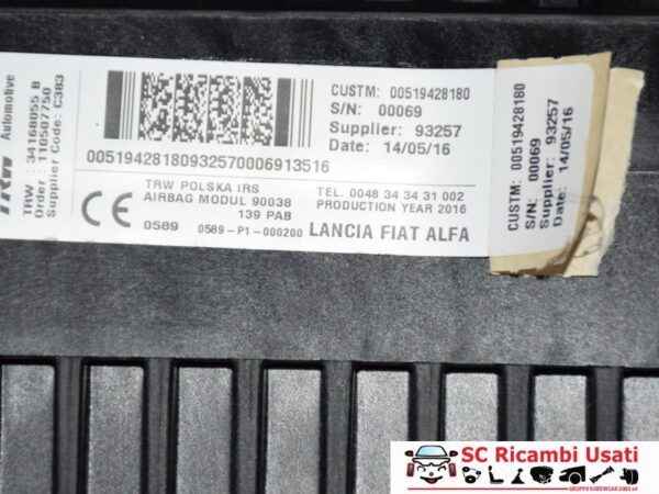 Kit Airbag Fiat New Panda 735535842
