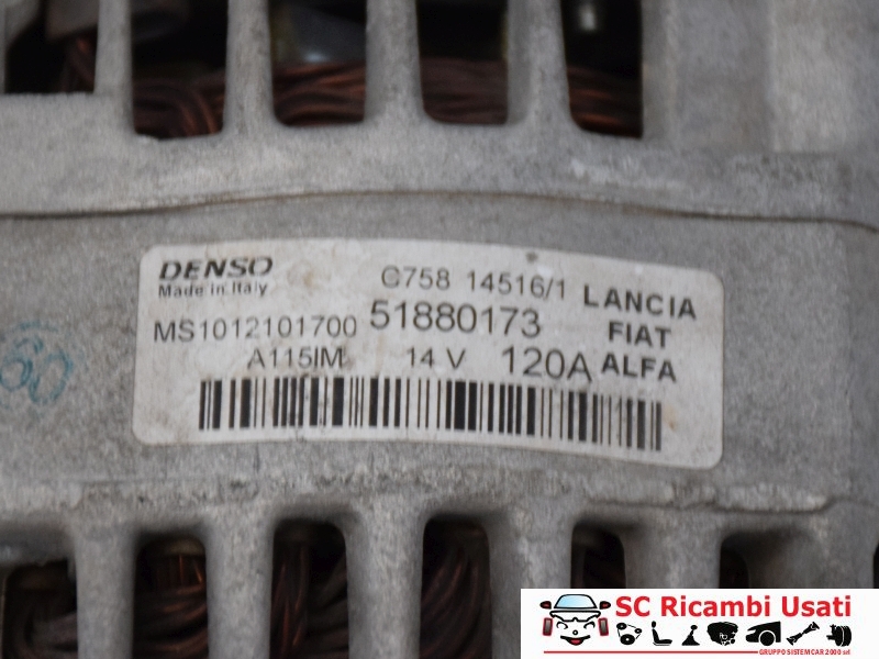 Alternatore Fiat New Panda 1.3 Mjt 51880173 - 33333