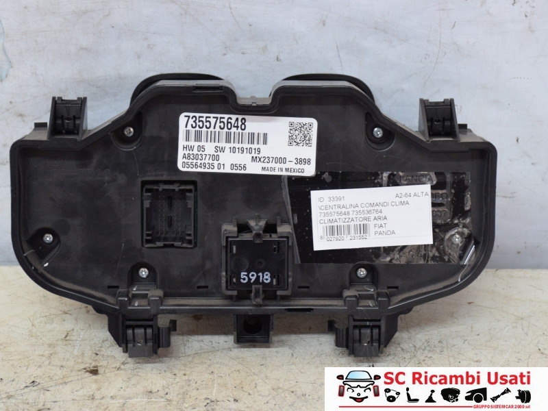 Centralina Comandi Clima Fiat New Panda 735575648 - 33391