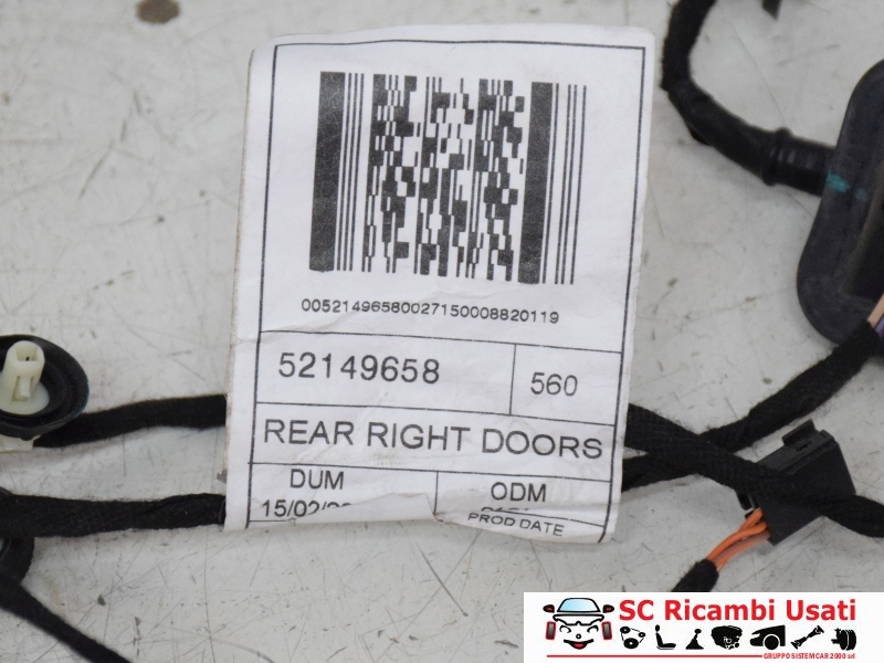 Cablaggio Porta Posteriore Destra Jeep Compass 52149658 52160907 P6840