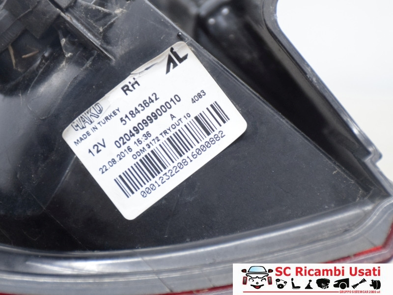 STOP FANALE POSTERIORE DESTRO FIAT Panda 3° Serie 51843642 (12>)