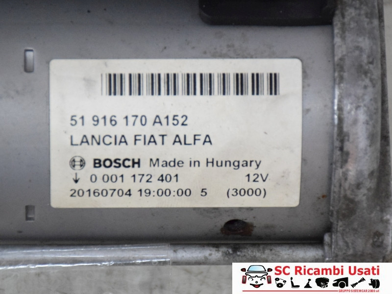 51916170 MOTORINO AVVIAMENTO FIAT Panda 3° Serie diesel