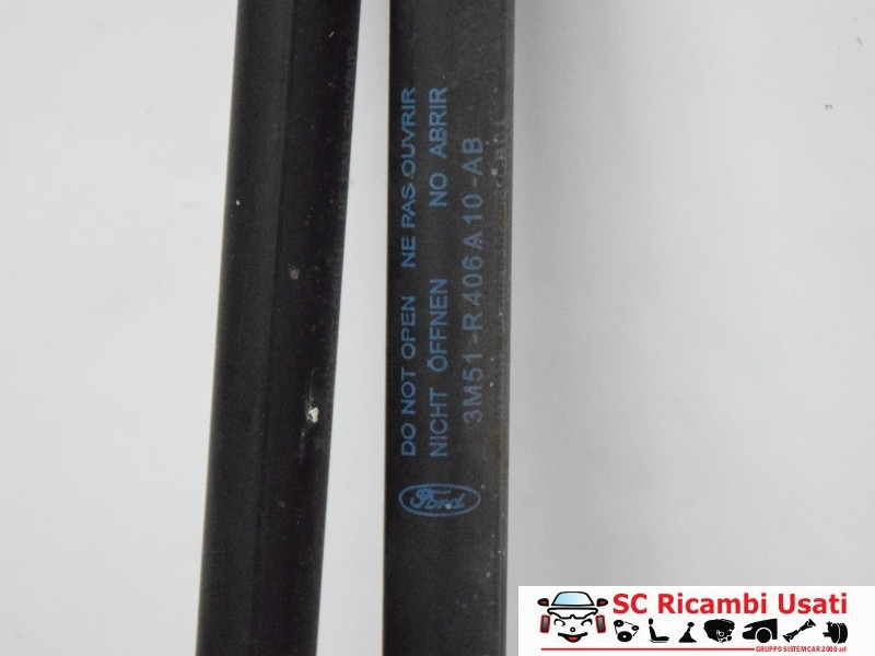 COPPIA MOLLE COFANO BAULE FORD C - Max Restyling 3M51R406A10AB (07>10)