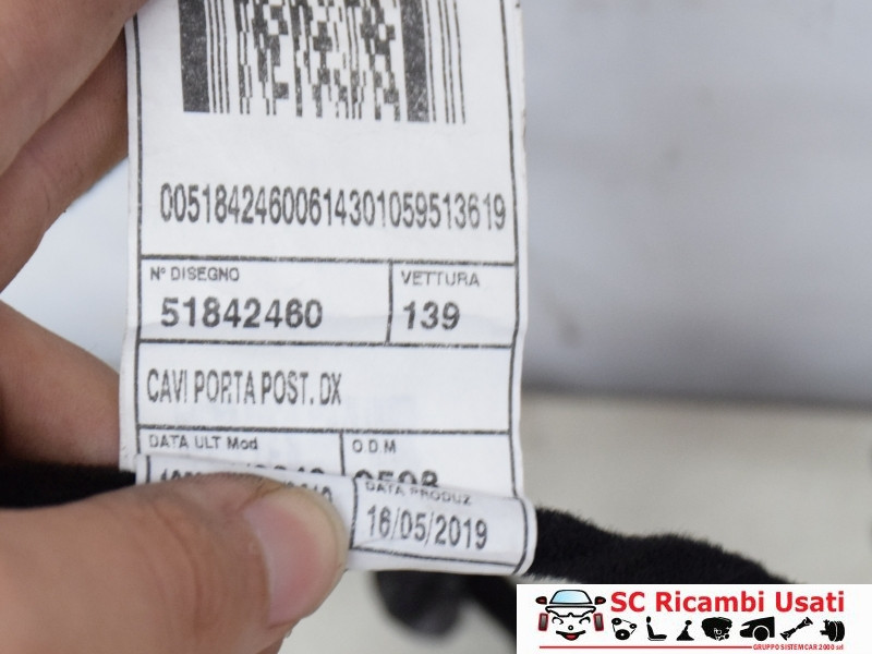 PORTIERA POSTERIORE DESTRA FIAT Panda 3° Serie 51842460 (12>)