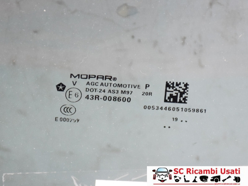 VETRO SCENDENTE POSTERIORE DESTRO JEEP Compass Serie 53446051 (16>)