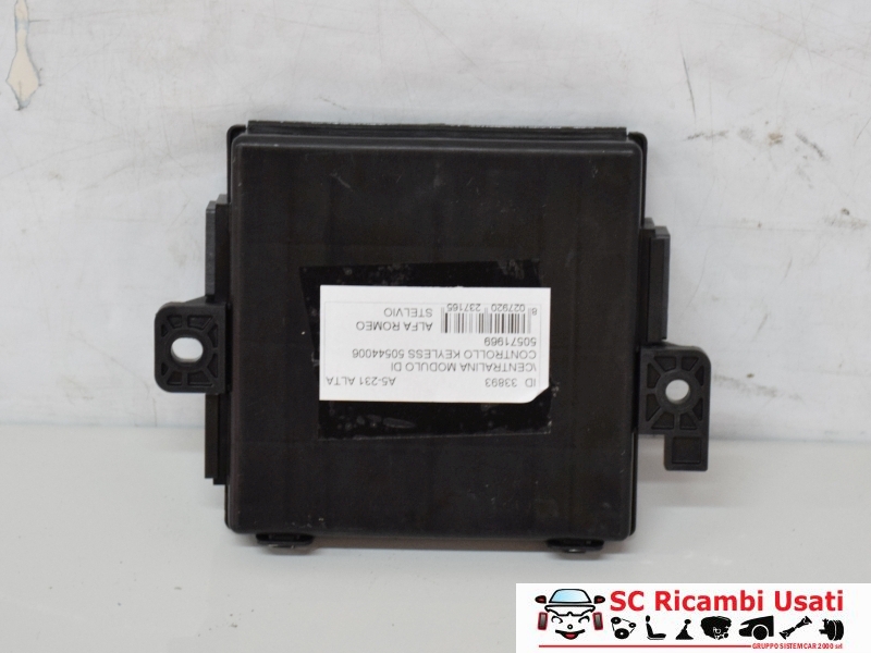 Centralina Gestione Keyless Alfa Romeo Stelvio 50544006 50571969 - 33893 Centralina Gestione Keyless Alfa Romeo Stelvio 50544006 50571969 - 33893