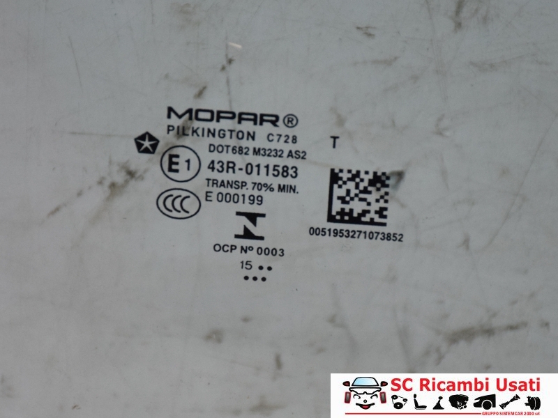 Vetro Scendente Posteriore Destro Jeep Renegade