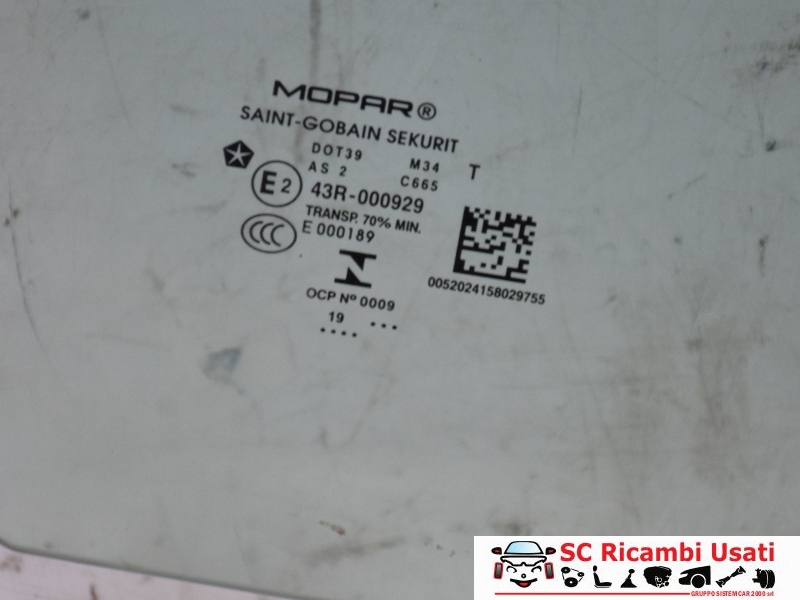 Vetro Scendente Anteriore Destro Jeep Renegade Vetro Scendente Anteriore Destro Jeep Renegade