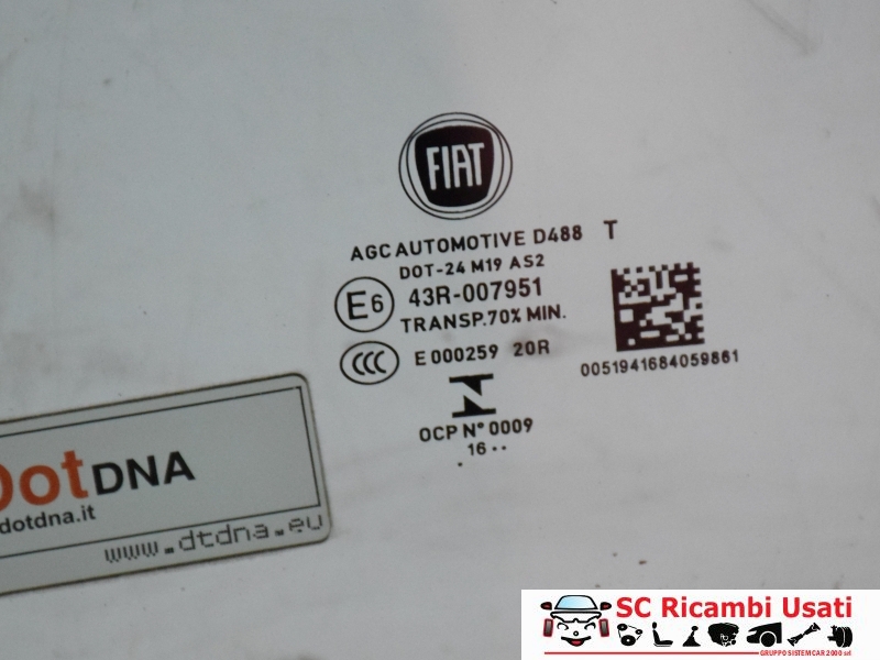 Vetro Scendente Anteriore Sinistro Fiat 500x 51941684 Vetro Scendente Anteriore Sinistro Fiat 500x 51941684