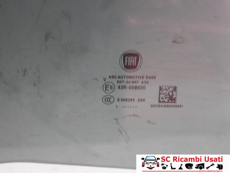 Vetro Scendente Posteriore Destro Fiat 500x 51941686 - Q00283