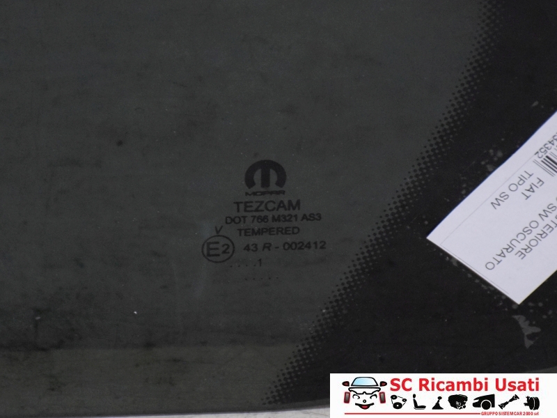 Vetro Fisso Posteriore Sinistro Fiat Tipo Sw Vetro Fisso Posteriore Sinistro Fiat Tipo Sw