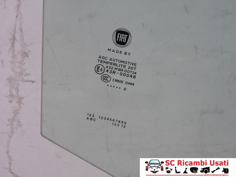 VETRO SCENDENTE POSTERIORE DESTRO FIAT 500 L Serie (351_352) (12>)