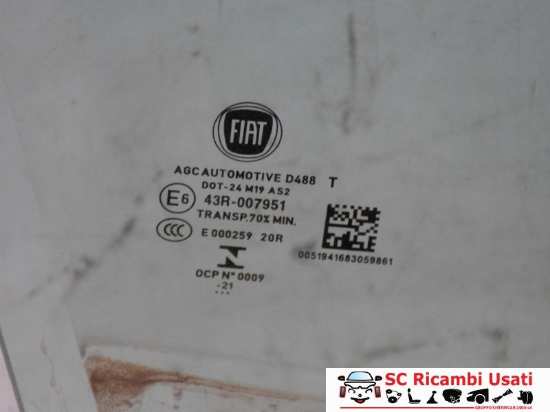 VETRO SCENDENTE ANTERIORE DESTRO FIAT 500 X Serie 51941683 (15>)