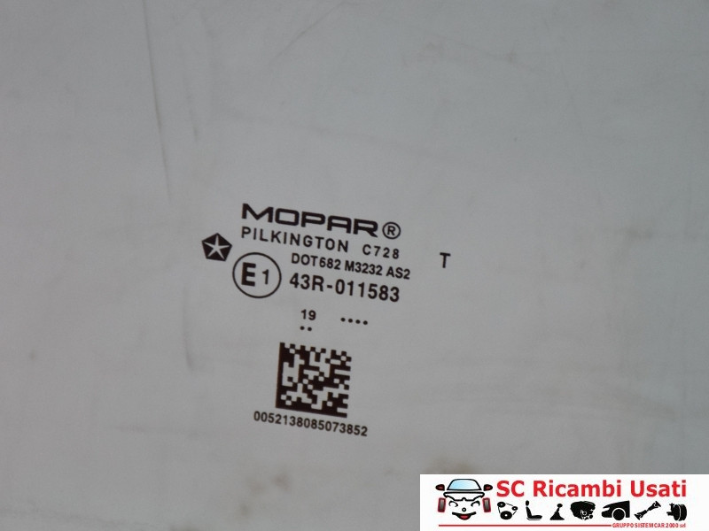VETRO SCENDENTE ANTERIORE DESTRO FIAT 500 Serie Elettrica 52138085 (20>)