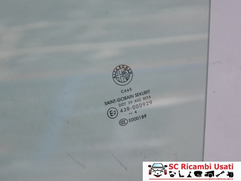 VETRO SCENDENTE POSTERIORE SINISTRO ALFA ROMEO Giulietta Serie (940_) (13>)