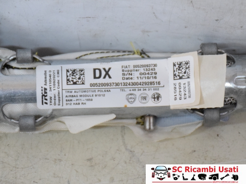 Airbag Tendina Laterale Destra Fiat 500 52009373 - 30342
