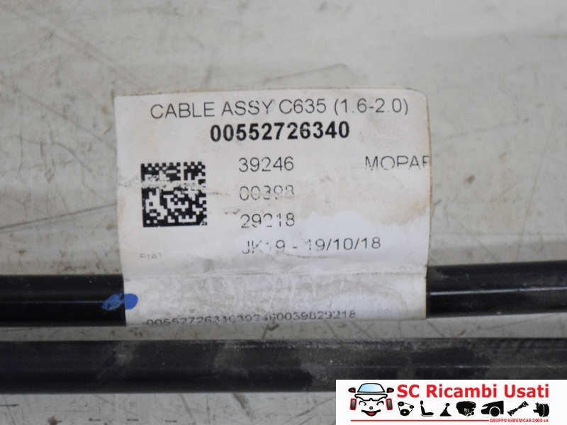 Cavi Corde Cambio Jeep Renegade 1.6 Mjt 55272634 46347710 - 32268 Cavi Corde Cambio Jeep Renegade 1.6 Mjt 55272634 46347710 - 32268