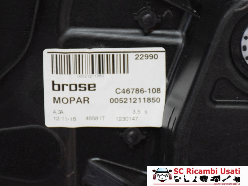 Alzavetro Anteriore Destro Jeep Renegade 52121185 - 32349