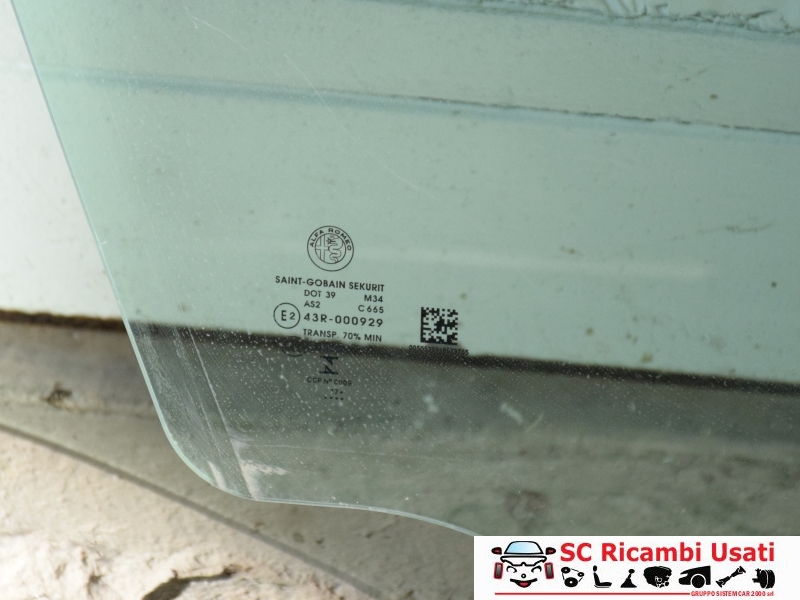 Vetro Scendente Anteriore Dx Alfa Romeo Stelvio  - 33751