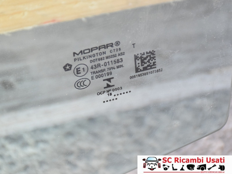 VETRO SCENDENTE POSTERIORE SINISTRO JEEP Renegade Serie (18>)
