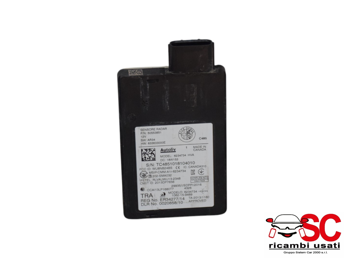 50553851 50553851 CENTRALINA RILEVATORE SPAZIATURA RADAR DI DISTANZA ALFA ROMEO Stelvio Serie (949_) diesel