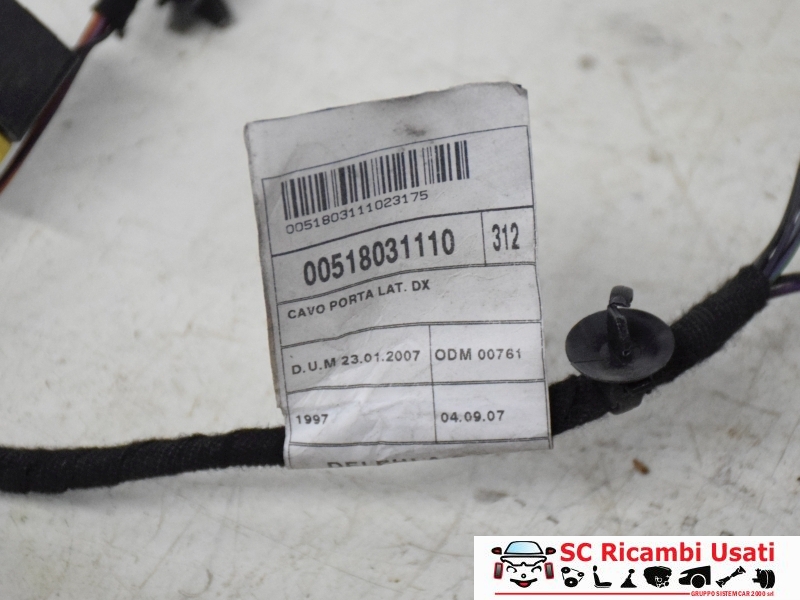 Impianto Cablaggio Porta Destra Fiat 500 51803111 - 30457 Impianto Cablaggio Porta Destra Fiat 500 51803111 - 30457