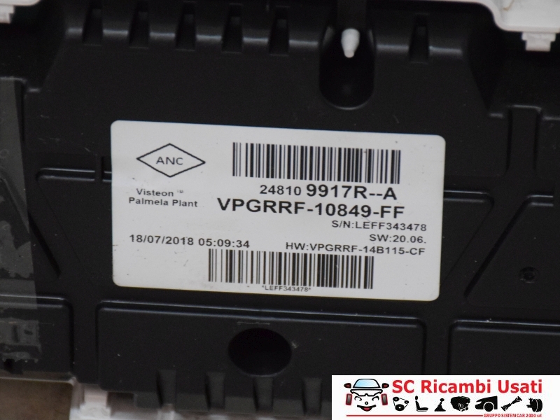 Quadro Strumenti Renault Clio 4 1.5 Dci 248109917R - 31848