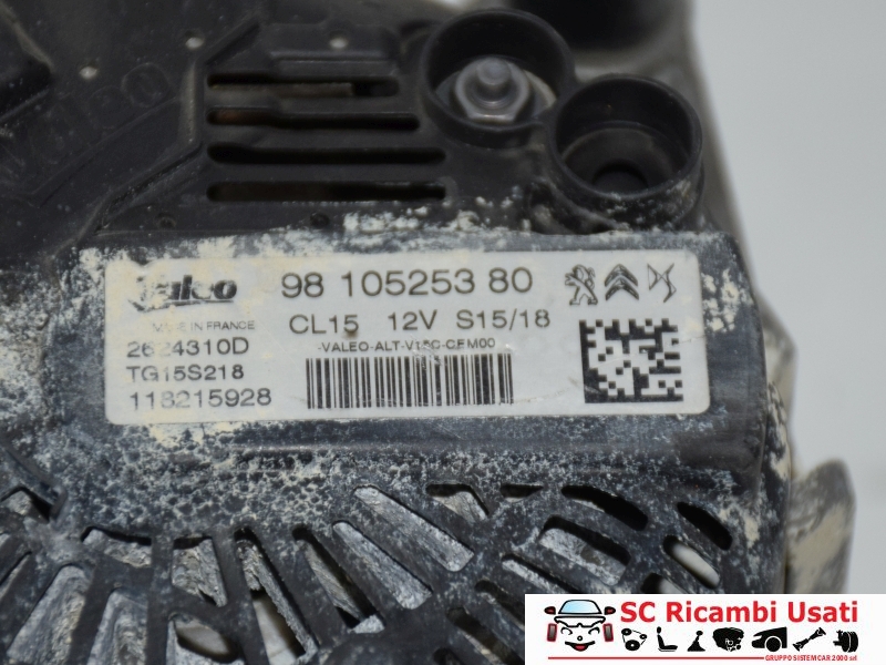 Alternatore Opel Crossland X 1.6 Cdti 9810525380 48.000 KM - 34157 Alternatore Opel Crossland X 1.6 Cdti 9810525380 48.000 KM - 34157