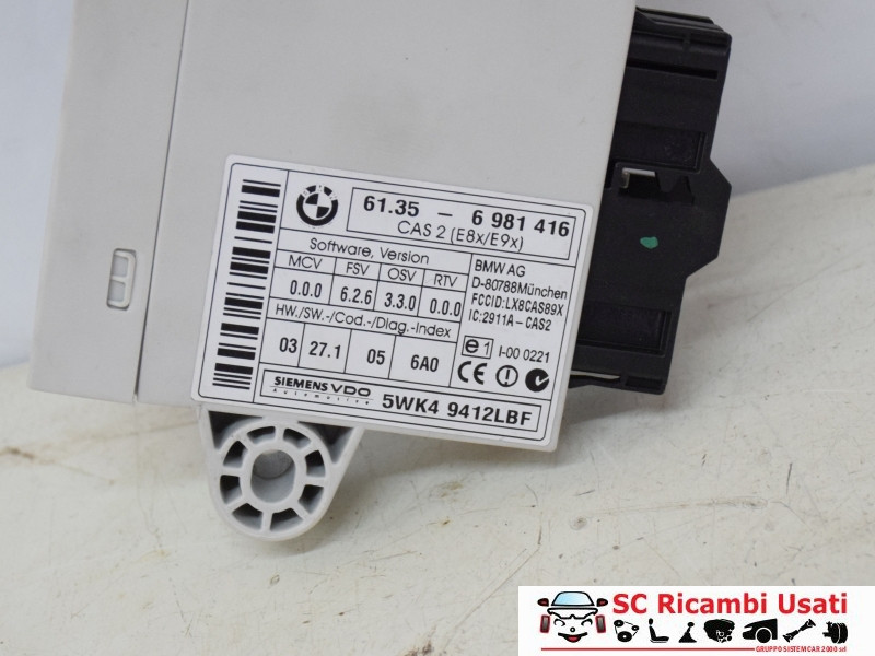 61356981416 CENTRALINA MODULO CAS BMW Serie 3 E90 Berlina diesel