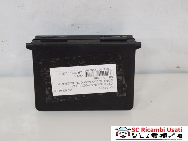 9811039380 9811039380 CENTRALINA ARIA CONDIZIONATA OPEL Crossland Serie (X) diesel