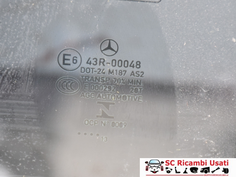 Vetro Scendente Posteriore Sinistro Classe B W246  - 34402