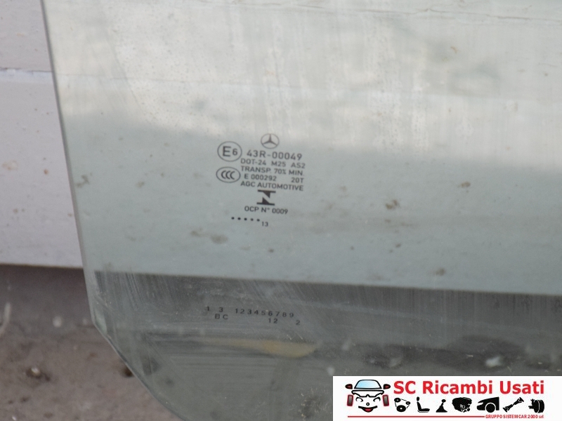 Vetro Scendente Anteriore Destro Classe B W246 - 34403 Vetro Scendente Anteriore Destro Classe B W246 - 34403