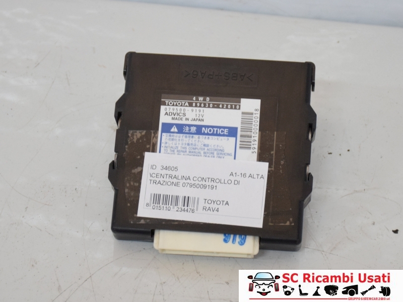 Centralina Controllo Trazione Toyota Rav 4 2.2 0795009191 - 34605 Centralina Controllo Trazione Toyota Rav 4 2.2 0795009191 - 34605
