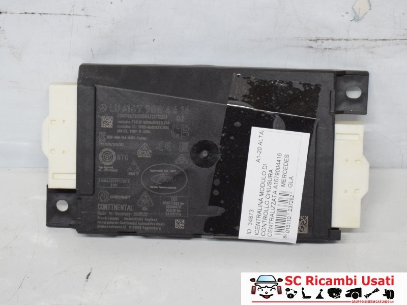 Centralina Chiusura Centralizzata Mercedes Gla A1679004416 - 34873