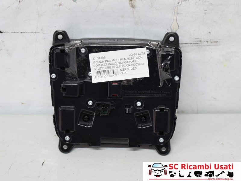 Touch Pad Multifunzione Mercedes Gla A2479003903 - 34893 Touch Pad Multifunzione Mercedes Gla A2479003903 - 34893
