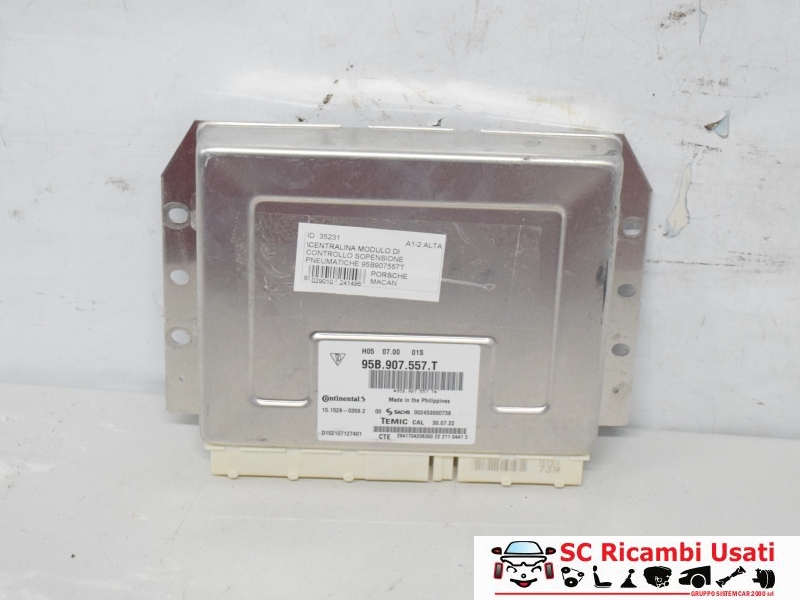 Centralina Sospensioni Pneumatiche Porsche Macan 95B907557T - 35231 Centralina Sospensioni Pneumatiche Porsche Macan 95B907557T - 35231