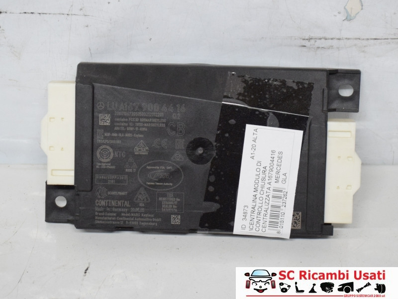 A1679004416 A1679004416 CENTRALINA CHIUSURA CENTRALIZZATA MERCEDES GLA Serie (H247) diesel