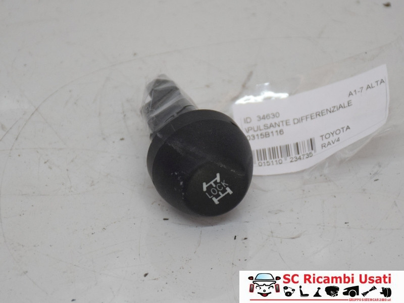 INTERRUTTORE PULSANTE BLOCCAGGIO DIFFERENZIALE TOYOTA Rav4 4° Serie 0315B116 (05>09)
