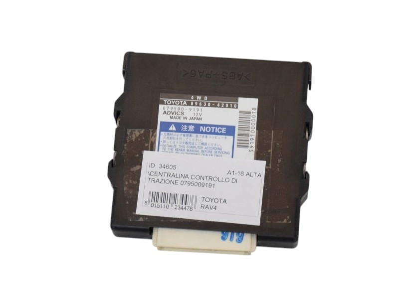 0795009191 0795009191 CENTRALINA TRAZIONE TOYOTA Rav4 4° Serie diesel