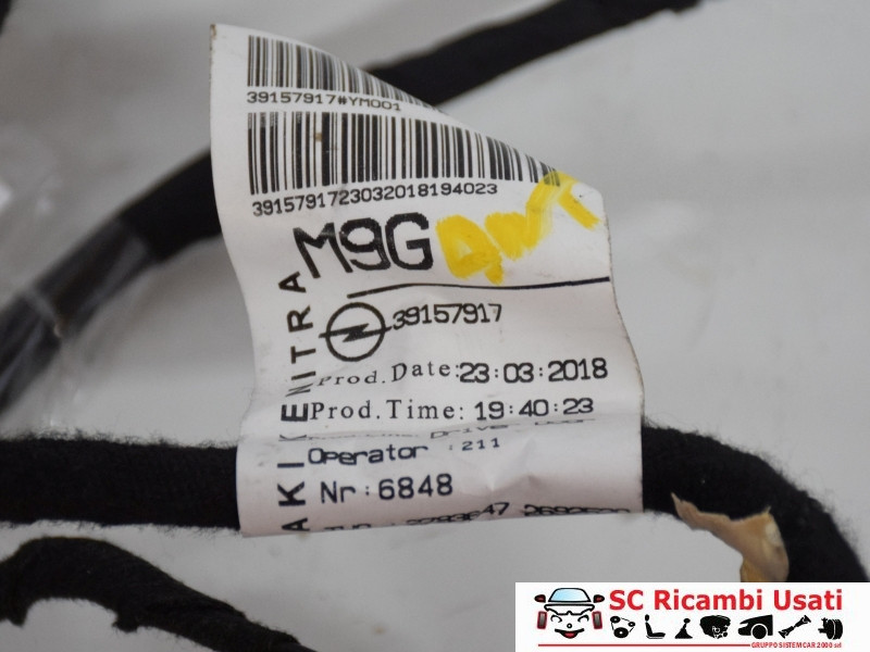 CABLAGGIO PORTA ANTERIORE SINISTRA OPEL Crossland Serie (X) 39157917 (17>)