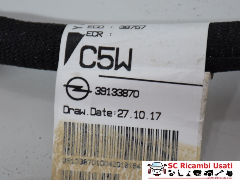 IMPIANTO ELETTRICO (CABLAGGIO) PORTA POSTERIORE SX OPEL Crossland Serie (X) 39133870 (17>)