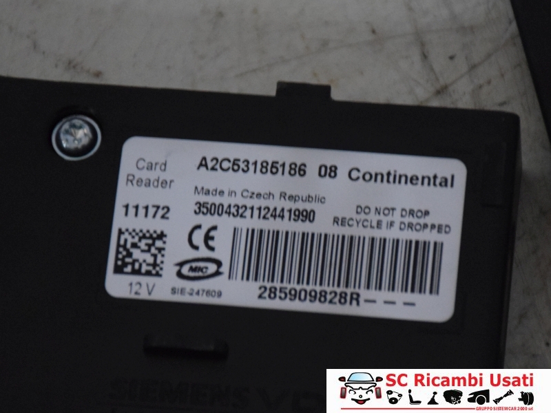 Blocchetto Accensione Con Chiave Renault Scenic 3 285909828R - 31743 Blocchetto Accensione Con Chiave Renault Scenic 3 285909828R - 31743